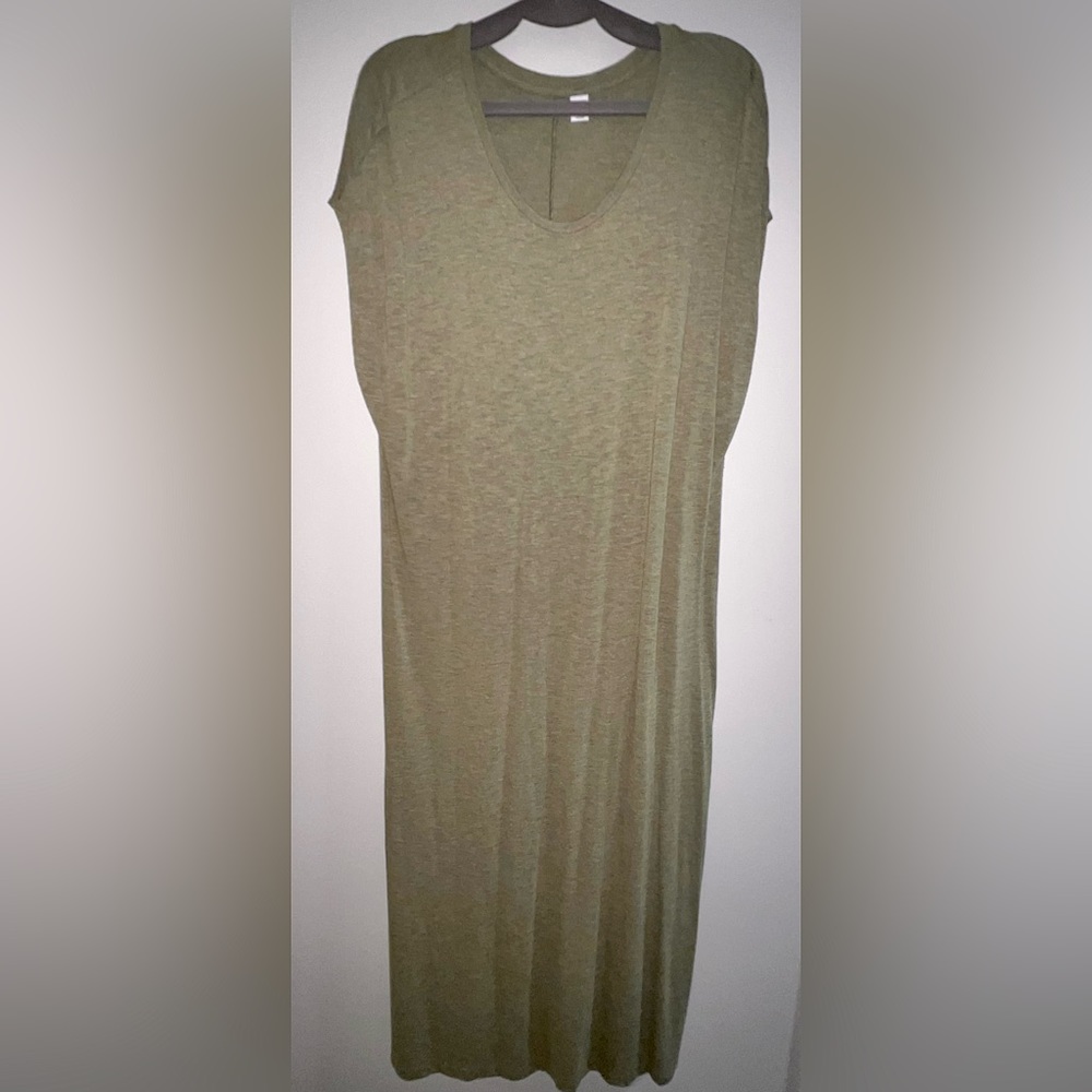 Olive green short sleeve dress